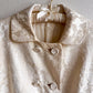 Fabulous 1950s Snow White Floral Pattern Button Coat (M/L)