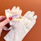 Adorable 1950s White Kid Leather Gloves
