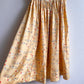 Darling 1950s Yellow Silk Dress With Delicate Print (XS)