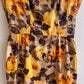 1960s Autumnal Blooming Roses Print Dress (M/L)