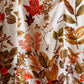 Darling 1960s Autumnal Falling Leaves Print Silk Dress (S/M)