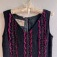 Stunning 1960s Black Knit Top With Purple Sequins (M)