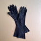 1960s Black Leather Long Gloves