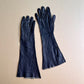 1960s Black Leather Long Gloves