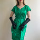 1960s Black Leather Long Gloves