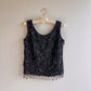 1960s Heavy Black Sequined Blouse (S/M)