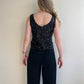 1960s Heavy Black Sequined Blouse (S/M)