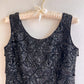1960s Heavy Black Sequined Blouse (S/M)