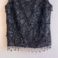 1960s Heavy Black Sequined Blouse (S/M)
