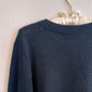 1960s Black Knit Sweater With Large Rhinestones (L/XL)