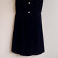 1960s Black Velvet Party Dress With Rhinestones (S)