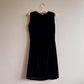 1960s Black Velvet Party Dress With Rhinestones (S)
