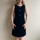 1960s Black Velvet Party Dress With Rhinestones (S)