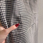 1960s Black and White Houndstooth Mini Dress (S)