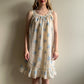 1960s Blue Floral Cotton Nightgown (M/L)