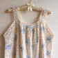 1960s Blue Floral Cotton Nightgown (M/L)