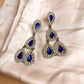 Fabulous 1960s Blue Gemstones Dangling Earrings