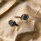 1960s Blue Rhinestone Clip-On Earrings
