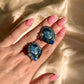 1960s Blue Rhinestone Clip-On Earrings