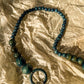Retro 1960s Blue Wood Beads Necklace