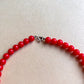 1960s Bright Red Beads on Beads Necklace