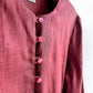 1960s Chocolate Brown Buttoned Linen Tunic (L/XL)