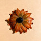 1960s Retro Brown Flower With Black Center