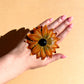 1960s Retro Brown Flower With Black Center