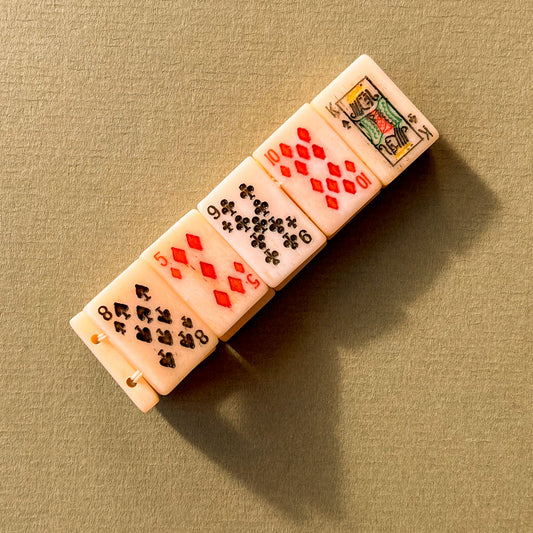 1960s Lucky Cards Ivory Bracelet