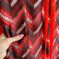 1960s Chevron Party Dress With Sheer Sleeves (M)