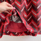 1960s Chevron Party Dress With Sheer Sleeves (M)