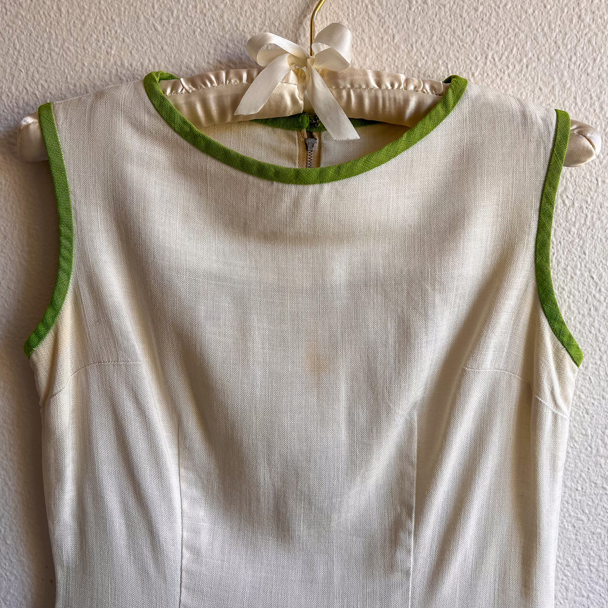 1960s Mod Dress With White, Green, and Blue Colorblock (S)