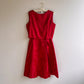 1960s Cranberry Red Silk Party Dress (M)