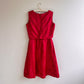 1960s Cranberry Red Silk Party Dress (M)