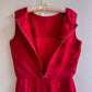 1960s Cranberry Red Silk Party Dress (M)