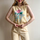 Adorable 1980s Cream Sweater With Floral Bouquet (S/M)