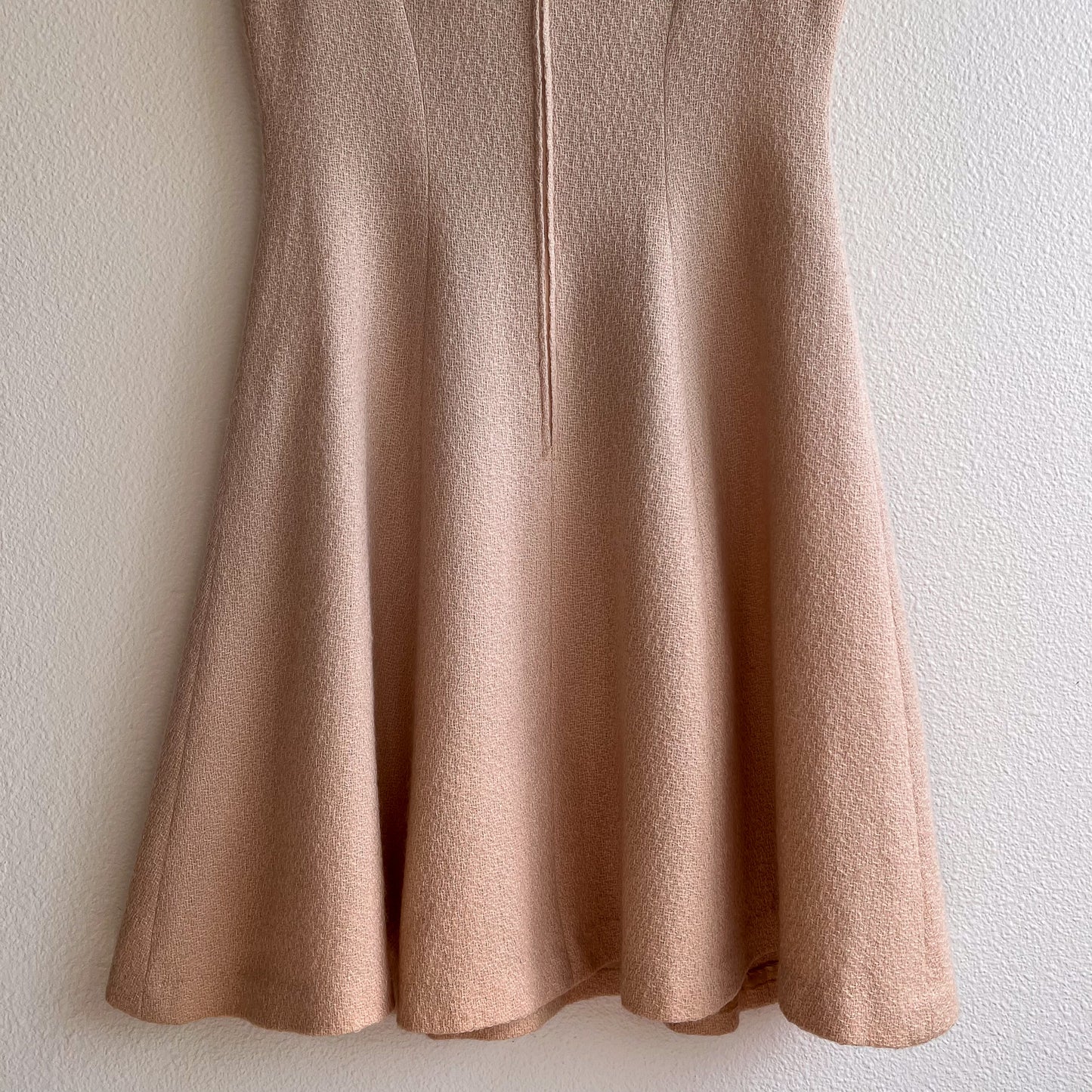 Stunning 1960s Cream Wool and Silk Dress (M/L)