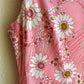 1960s Daisy Print Pretty in Pink Dress (S/M)