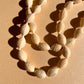 1960s Double-Strand Etched Cream Beaded Necklace