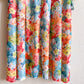 1960s Colorful Floral Pattern With Turquoise Buttons (M/L)