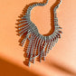 Dramatic 1960s Fringe Rhinestones Necklace