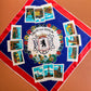 1960s Berlin, Germany Blue and Red Souvenir Scarf