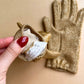 1960s Sparkling Gold Knit Gloves