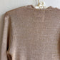 1960s Shimmering Gold Knitted Top and Cardigan Set (S/M)