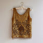 Incredible 1960s Heavy Gold Sequined Blouse (S/M)