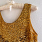 Incredible 1960s Heavy Gold Sequined Blouse (S/M)