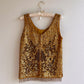 Incredible 1960s Heavy Gold Sequined Blouse (S/M)