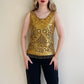 Incredible 1960s Heavy Gold Sequined Blouse (S/M)