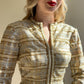 Glamorous 1960s Gold and Silver Party Dress (S)
