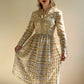 Glamorous 1960s Gold and Silver Party Dress (S)